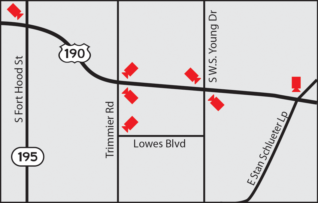 Killeen red-light camera locations